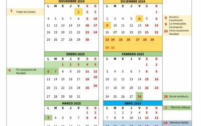 CALENDARIO del curso escolar 2024/25