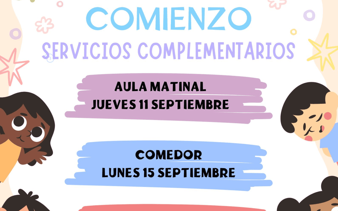 AULA MATINAL, COMEDOR Y EXTRAESCOLARES